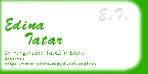 edina tatar business card